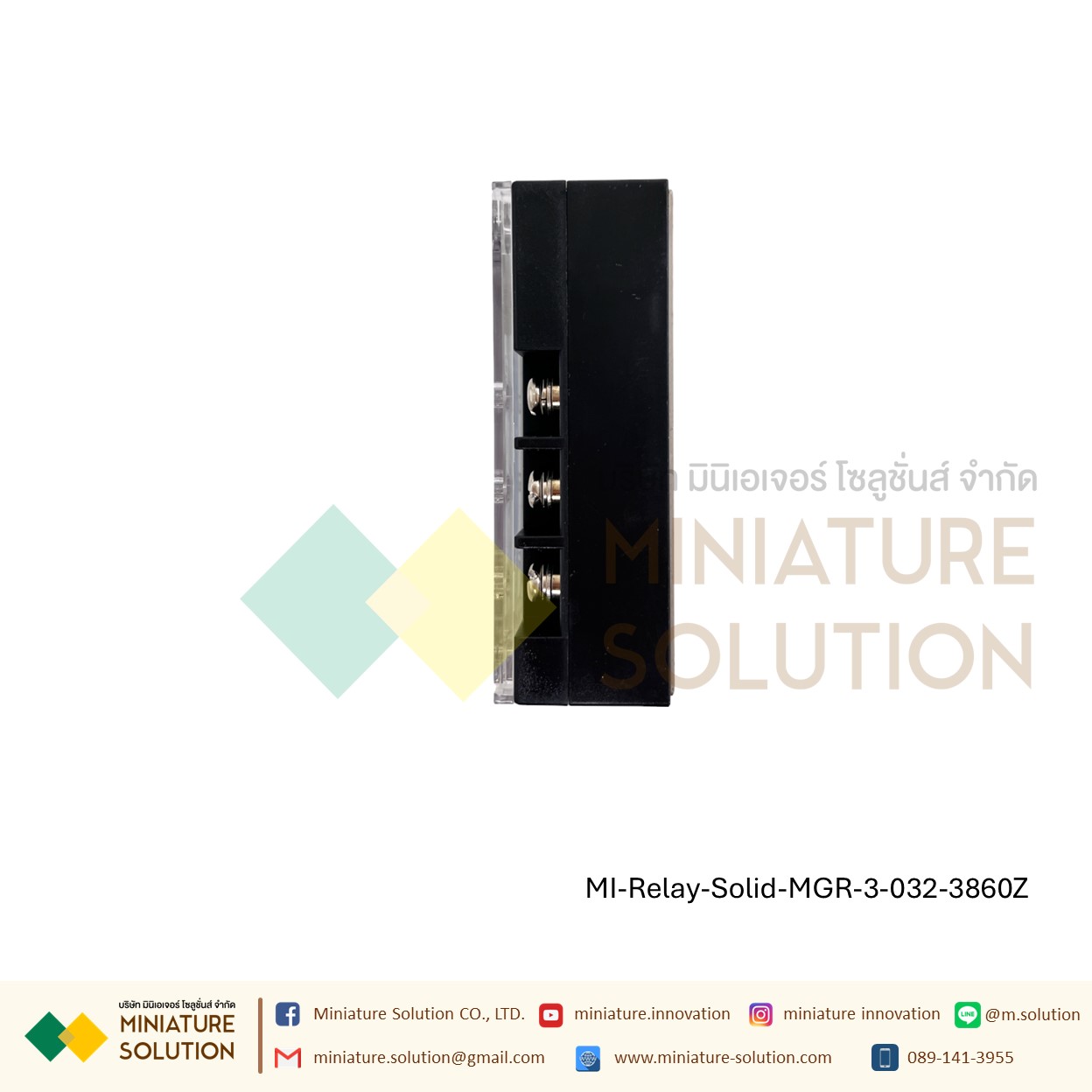 โซลิดสเตตรีเลย์ ไฟ 3 เฟส Three-phase solid state relay MGR-3 032 3840Z 25 40A 60A 80A 100A 200A SSR DC control 4~32 VDC(10A)(25A)(40A)(60A)