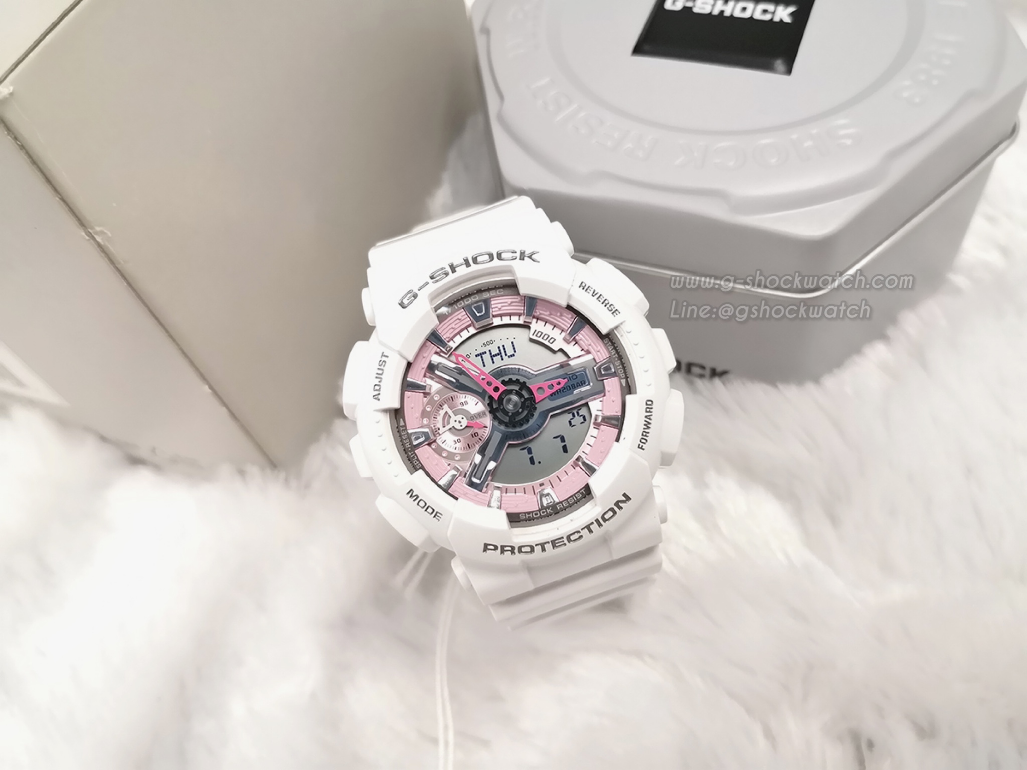 CASIO G-SHOCK นาฬิกาข้อมือ นาฬิกากันน้ำ นาฬิกาของแท้ ประกันศูนย์ CMG 1 ปี รุ่น GMA-S110MP-7A
