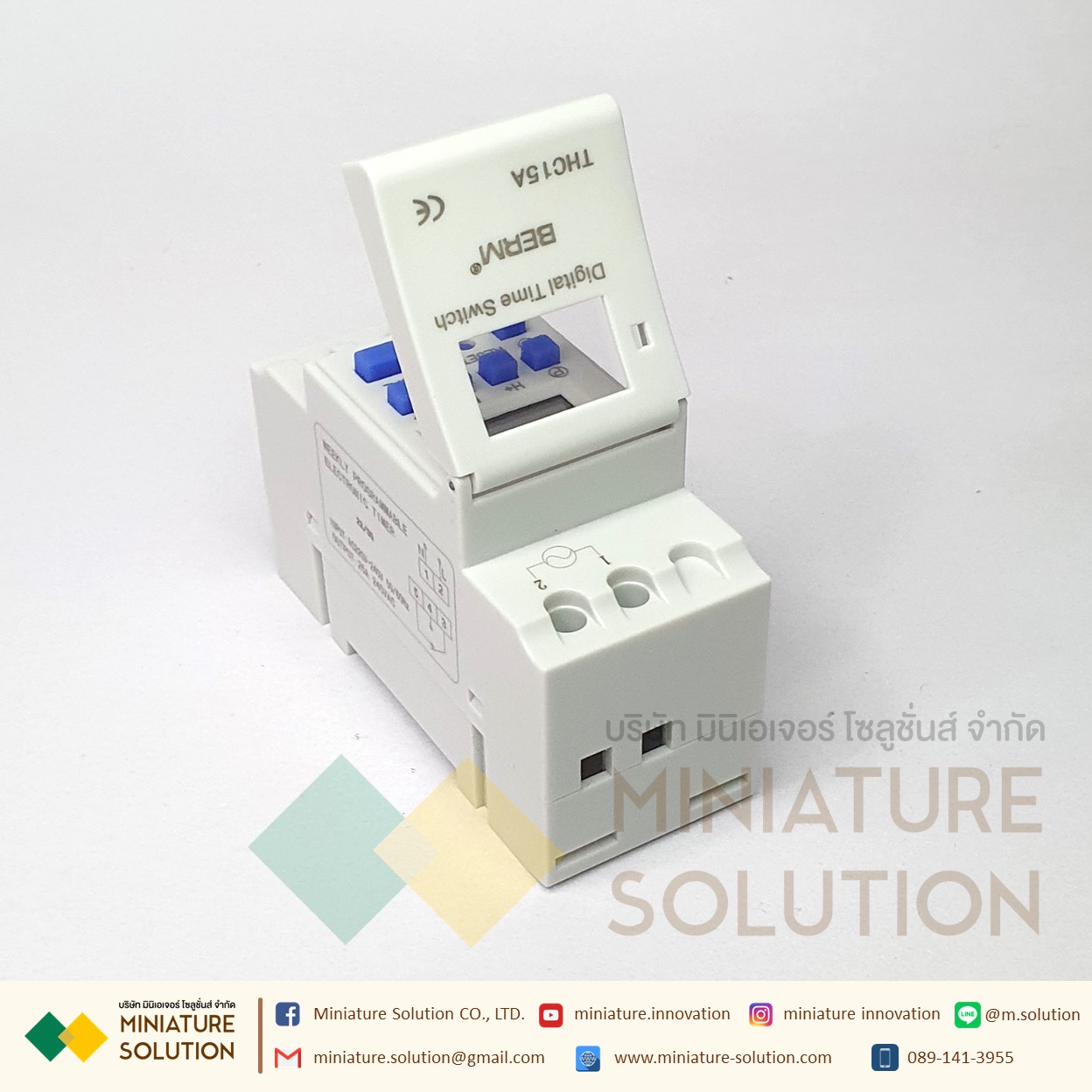 BERM Timer Switch THC15A เครื่องตั้งเวลาดิจิตอล 16 โปรแกรมมีให้เลือกตามการใช้งาน 220V/24V/12V