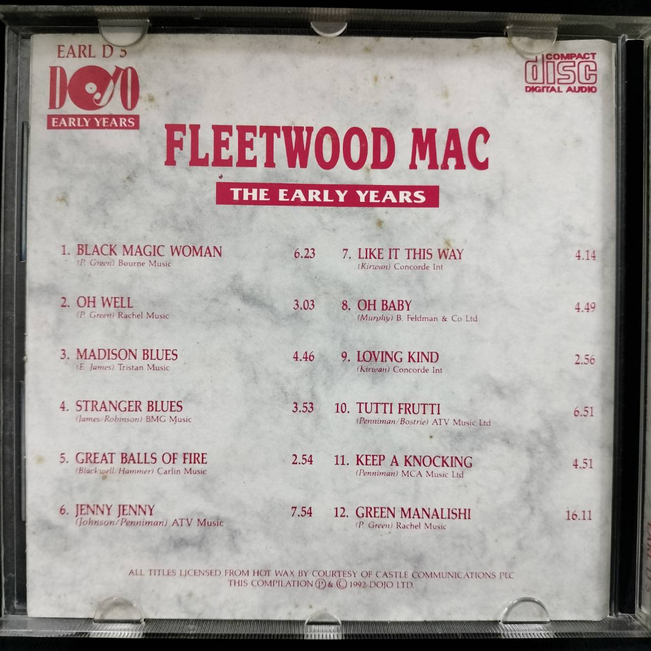 Fleetwood Mac – The Early Years / FRANCE / ปกในมีจุดเหลือง / แผ่นดี