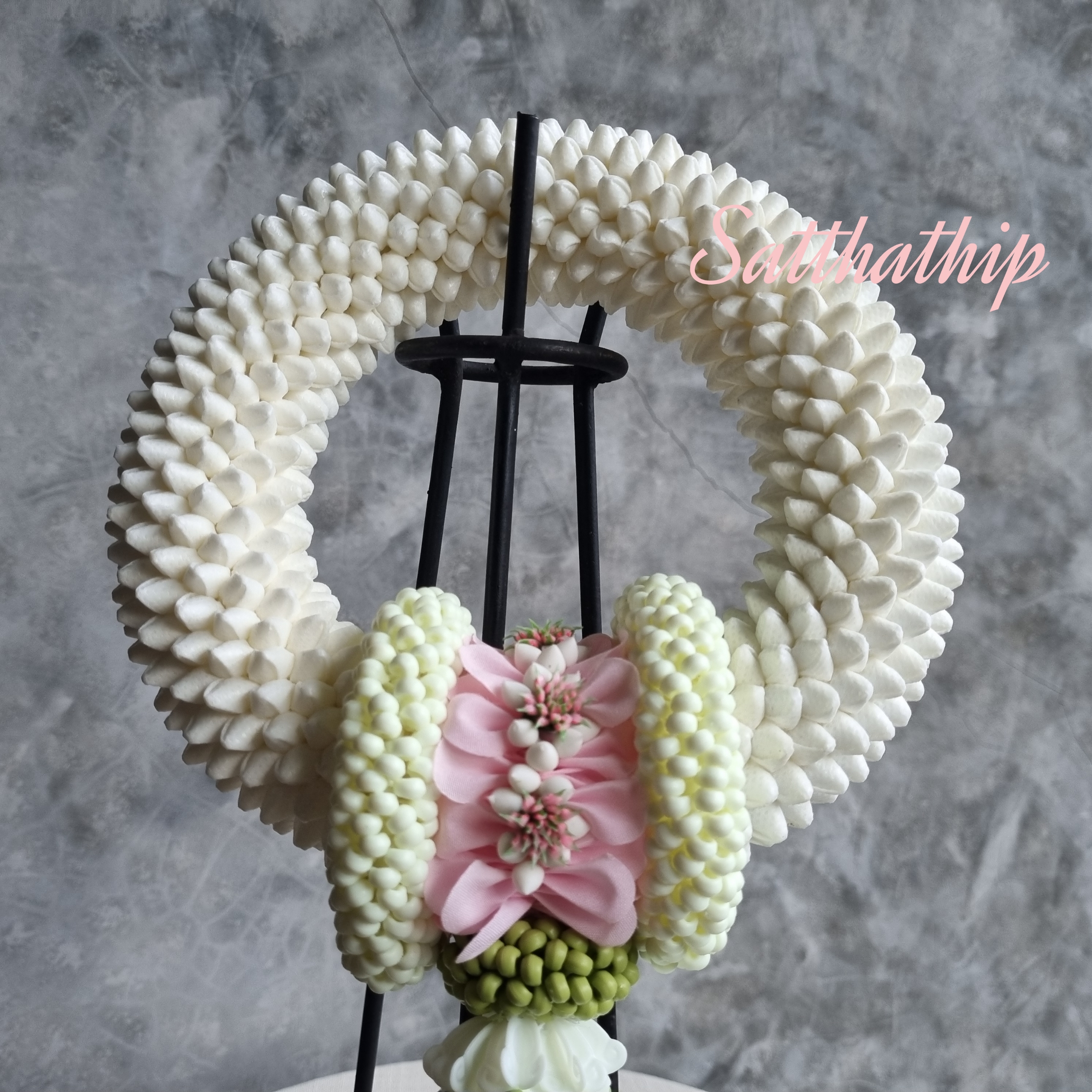 พวงมาลัยดอกพุด - พวงมาลัยดอกพุดประดิษฐ์ - พวงมาลัยประดิษฐ์