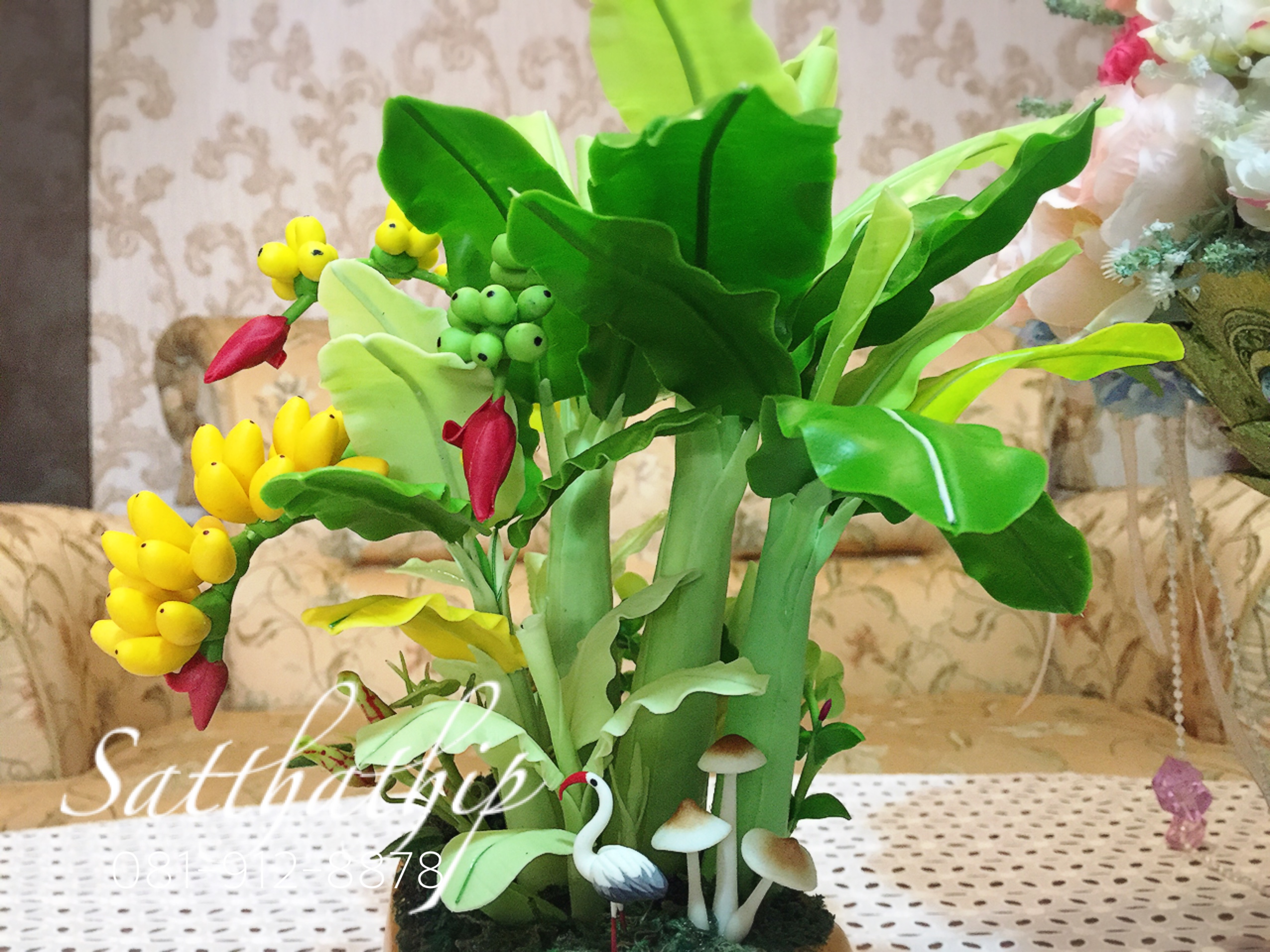 ต้นกล้วย - ต้นกล้วยดิน - ต้นกล้วยดินปั้น - ต้นกล้วย ประดิษฐ์จากดิน - Banana tree