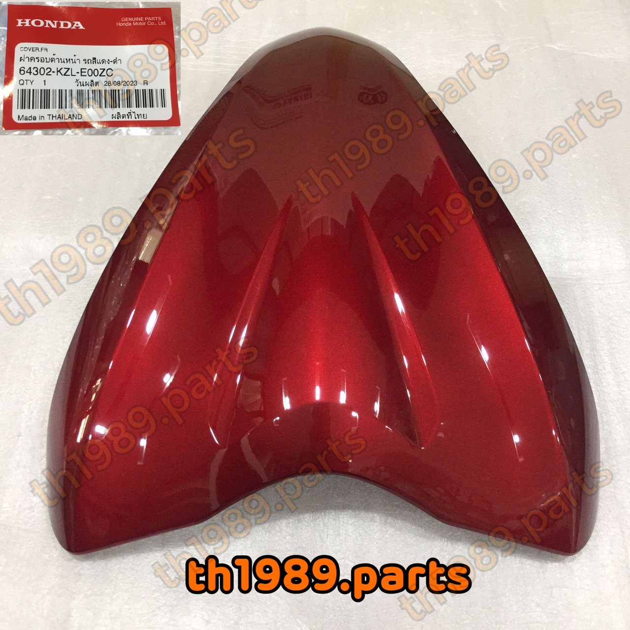 64302-KZL-E00ZC ฝาครอบด้านหน้า SPACY i (2012) รถสีแดง-ดำ NSC110C อะไหล่แท้ HONDA