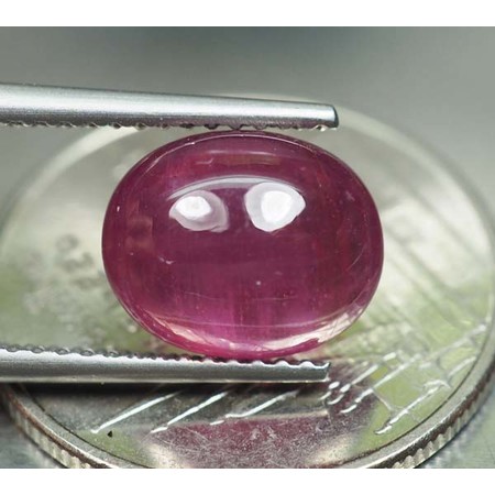 พลอยทับทิม (Ruby) 4.10 กะรัตสีแดง