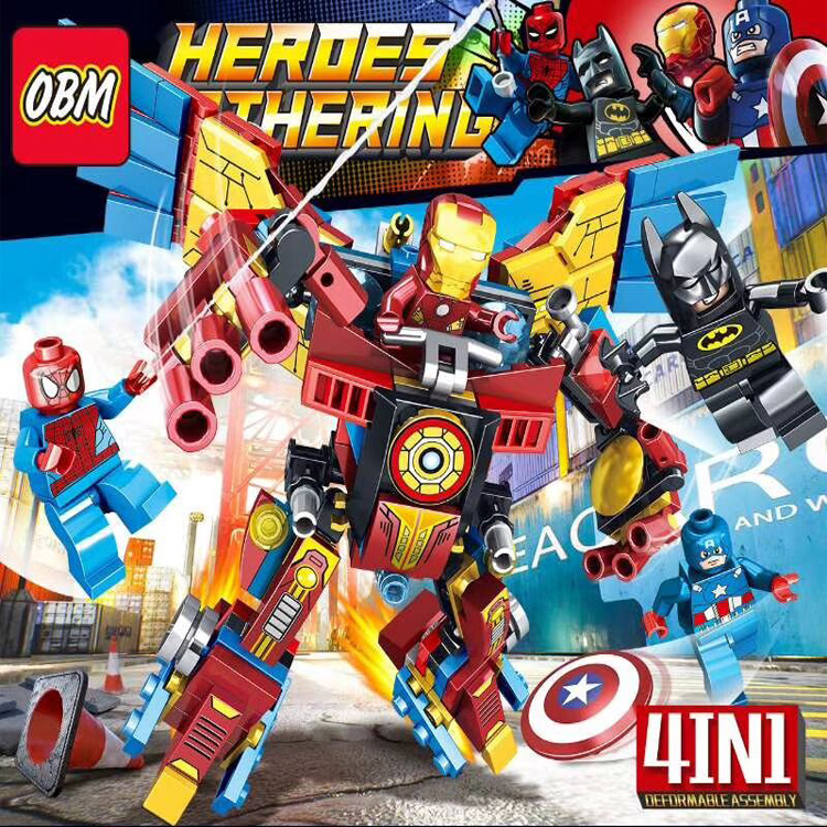 เลโก้จีน OBM.99334 ชุด Heroes Gathering 4in1