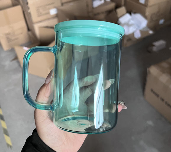 แก้วน้ำ,แก้วน้ำ,แก้วน้ำหูจับ,แก้วพร้อมฝาปิด,แก้วใส,15oz