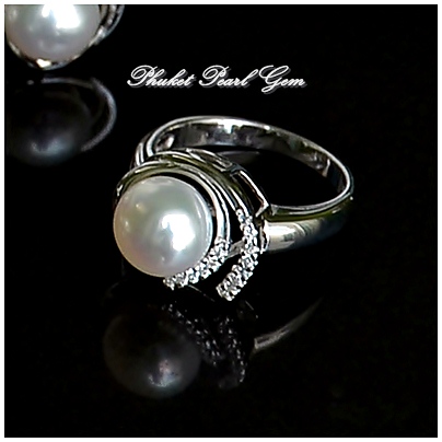 Silver Genuine Pearl Ring