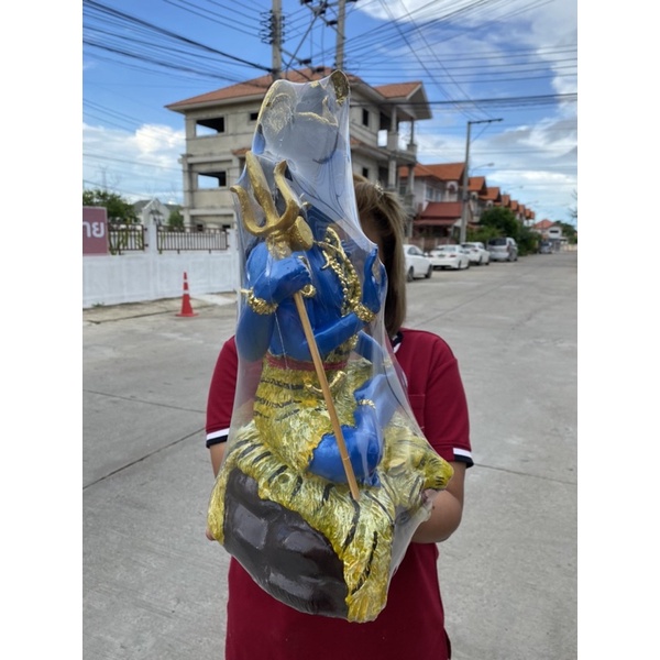 พระศิวะ องค์สีน้ำเงิน กว้าง12นิ้ว สูง17นิ้ว