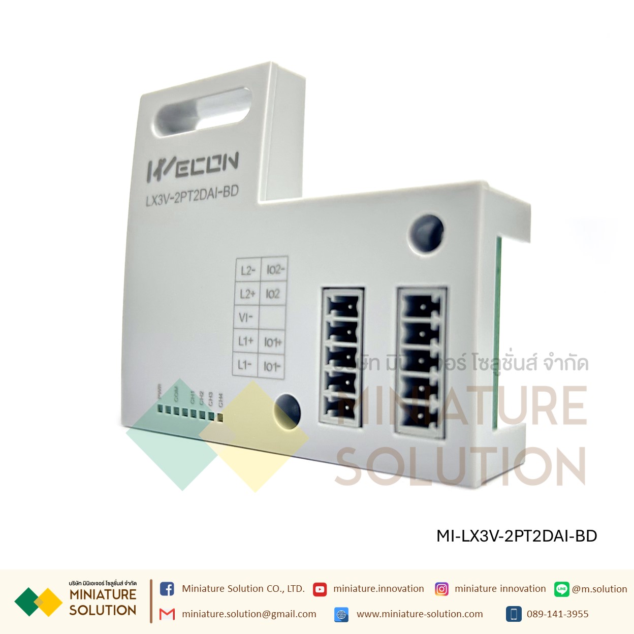 WECON LX3V-4ADI-BD 4 * Analog Input (4~20mA) 2TC2DAI-BD 2 2ADI2DAI-BD 2 2ADV2DAV-BD 2 Output (-10V~10V) 2PT2DAI-BD 2