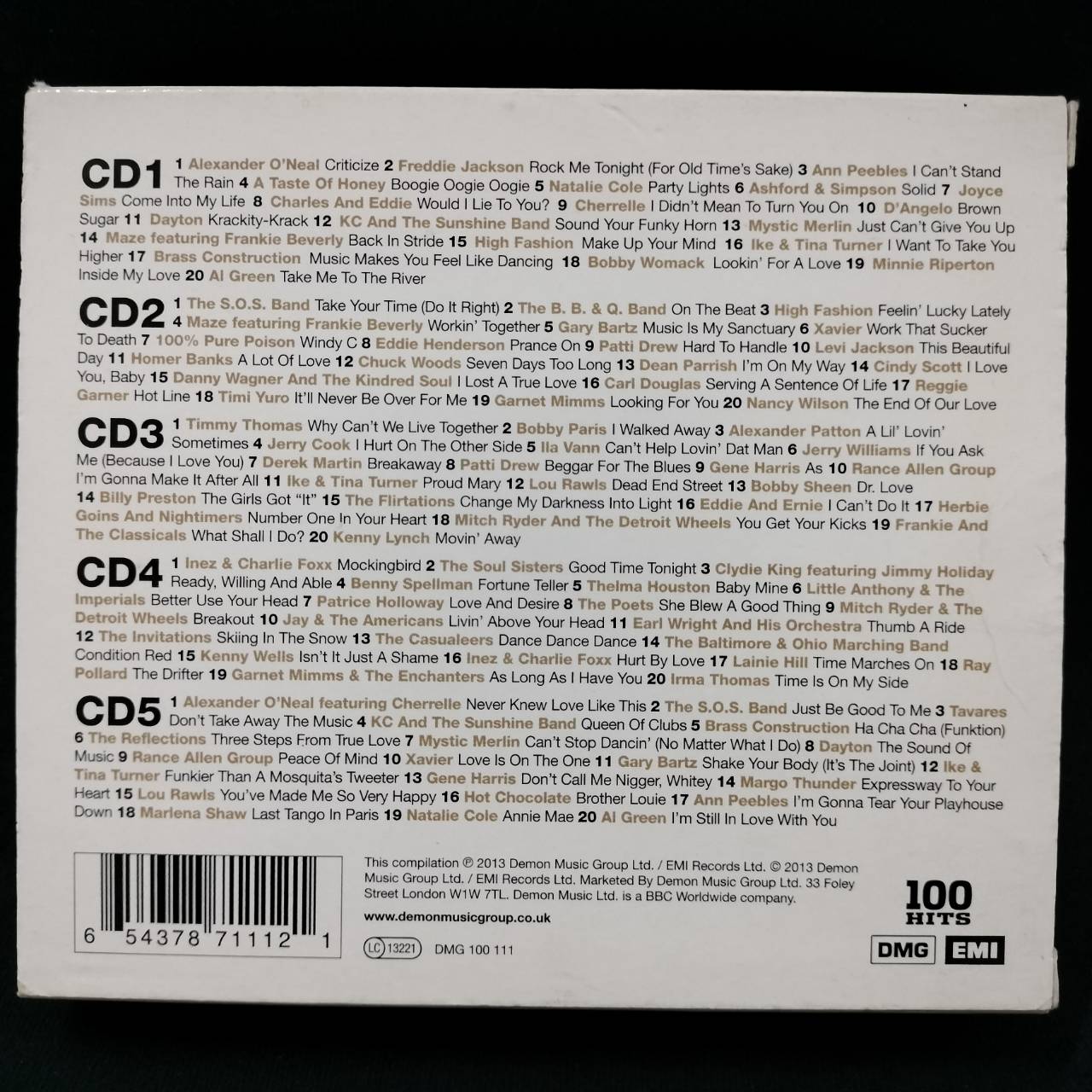 Various – 100 Hits Funk & Soul / EU / 5CD / แผ่นสวย