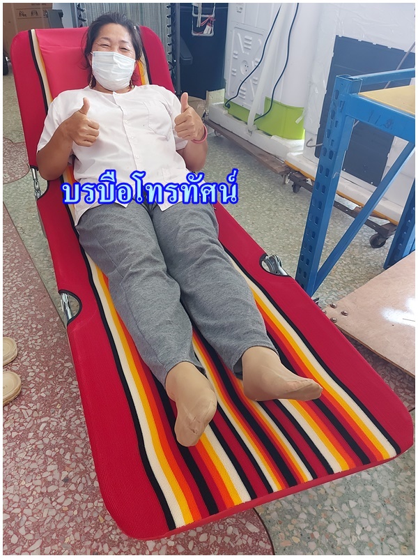 เตียงผ้าขนปุย ปรับ 3 ระดับ เตียงพับ3ตอน เปลพับผ้าขนนุ่มนอนสบาย