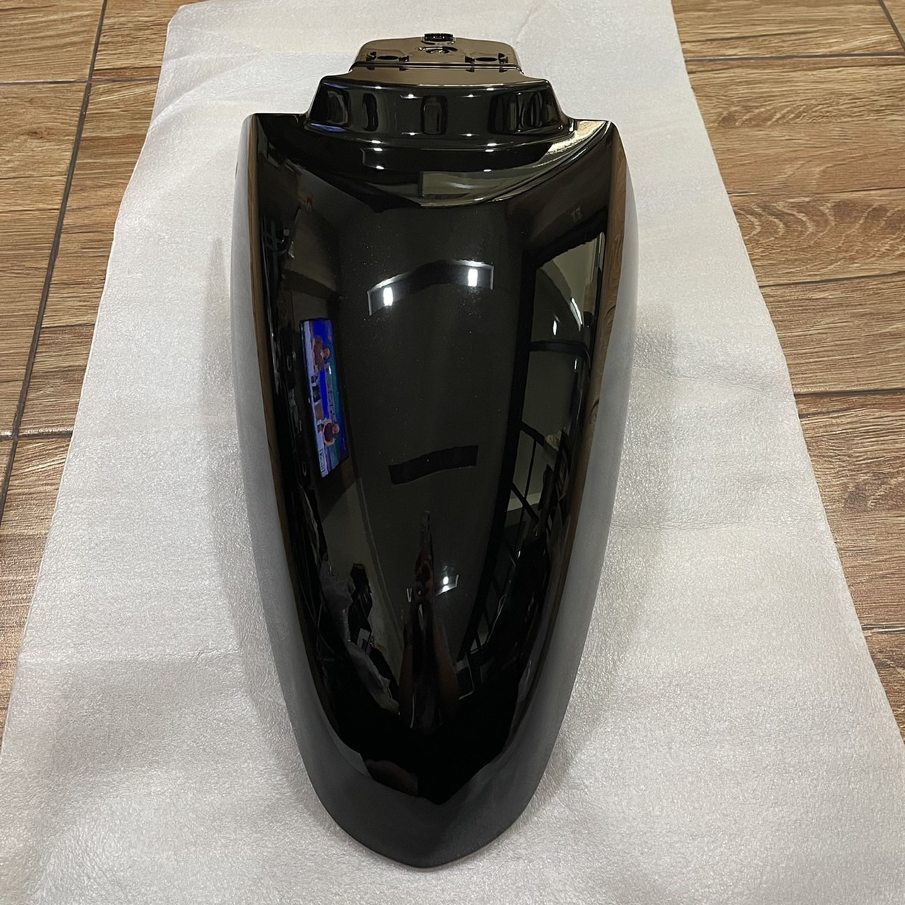 บังโคลนหน้าสีดำ ฟีโน่หัวฉีด FINO FI , FINO125 อะไหล่แท้ YAMAHA 1YC-F1511-00-P2