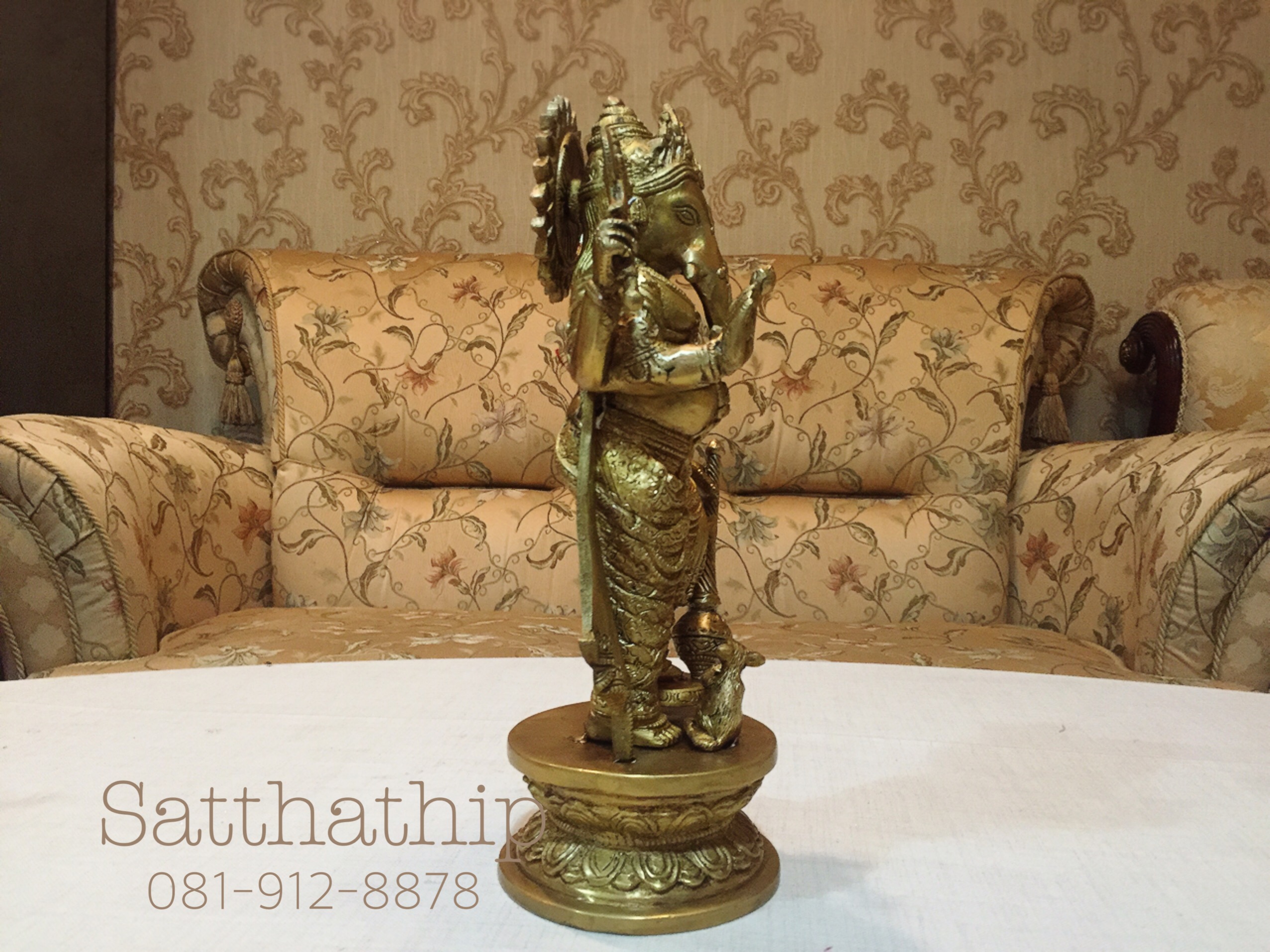 พระพิฆเนศปางประทานพร (ทองเหลือง) ผลิตและนำเข้าจากนเดีย - Ganesha: Lord of Success