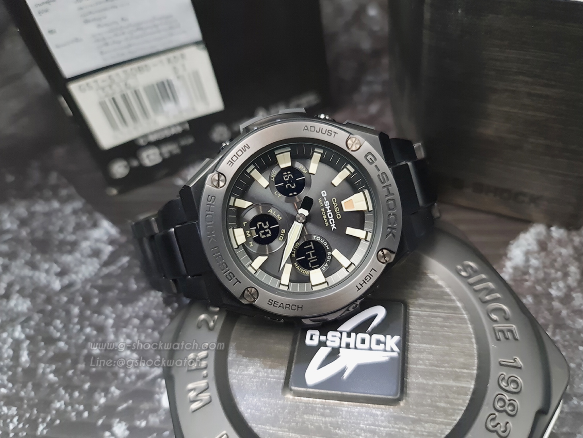 CASIO G-SHOCK นาฬิกาข้อมือ นาฬิกากันน้ำ นาฬิกาของแท้ ประกันศูนย์ CMG 1 ปี รุ่น GST-S130BD-1A