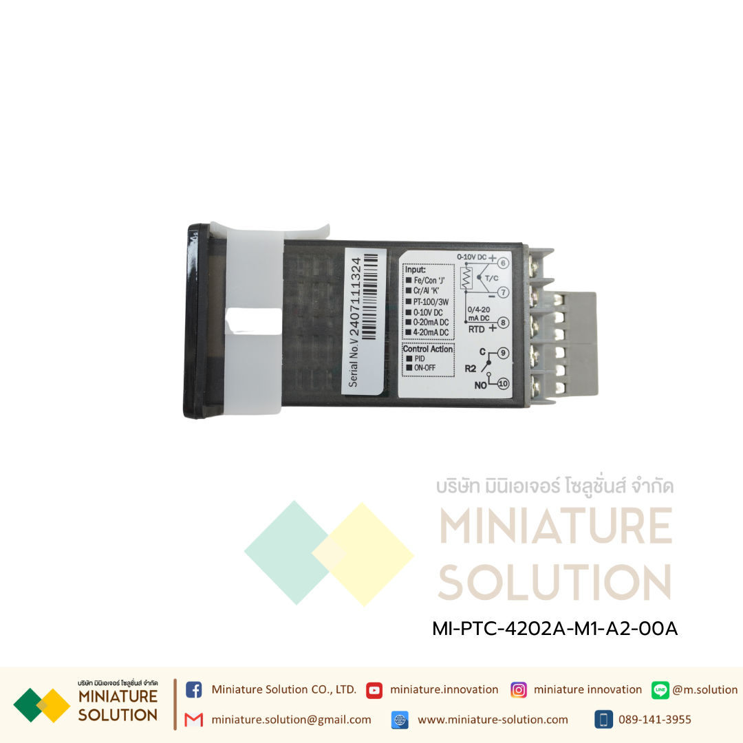 PTC-4202A-M1-A2-00A Universal Programmable controller with RS-485 MODBUS, 48x48 Multispan