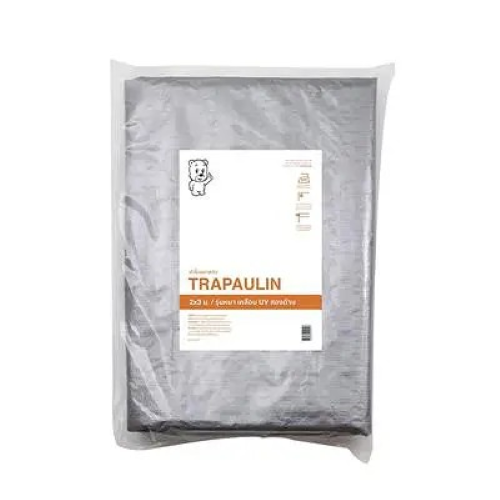 TRAPAULIN ผ้าใบพลาสติก 2X3ม./3X4ม. สีเงิน/สีฟ้าขาว MEE
