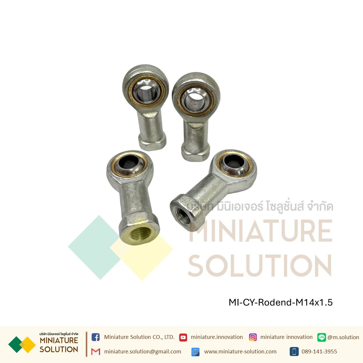 ลูกปืนตาเหลือก Mini Air Cylinder Female Thread Fisheye ก้านเชื่อมต่อแบริ่ง M5x0.8 M6x1 M8x1.25 M10x1.25 M12x1.25 M14x1.5M16x1.5 M18x1.5 M20x1.5 M27x2