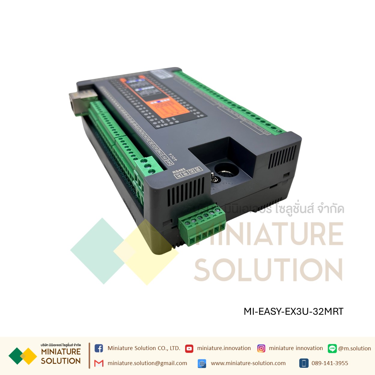 EASYCON EX3U-32MRT 1 ETHERNET PORT 16IN/16OUT 10AD/1DA 10AD (VMANTC hybrid): 3U-32MRT (8MT8MR) 1 network ports