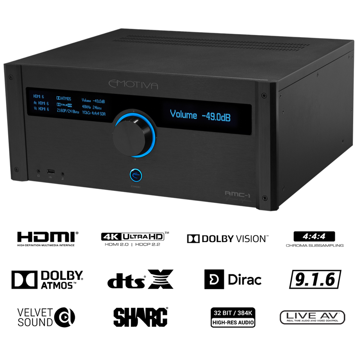 Emotiva RMC-1 16 Channel Dolby Atmos & DTS:X Cinema Processor