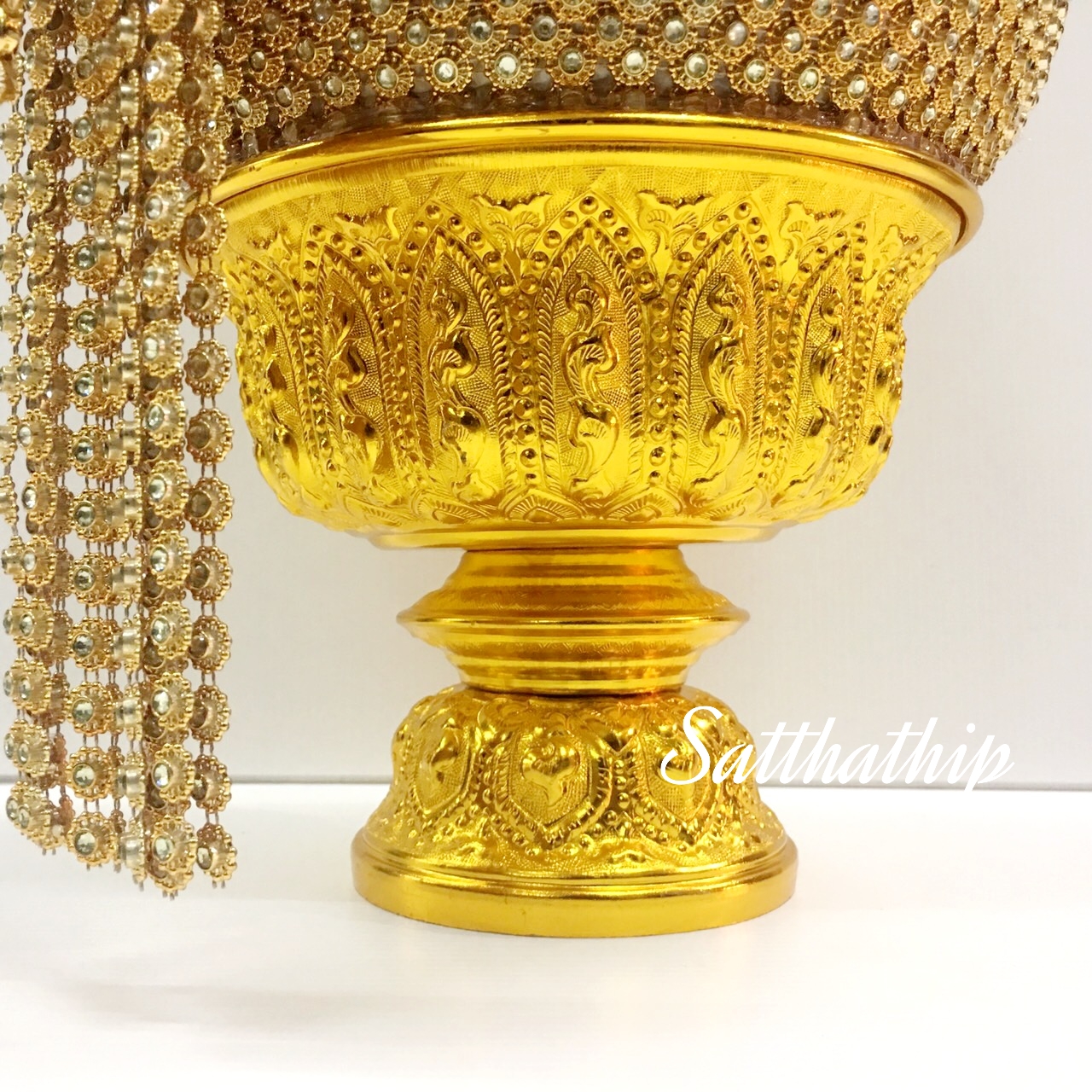 พานอลูมิเนียม l พานพุ่ม - พานพุ่มสักการะ - พานพุ่มเงินทอง - พานพุ่มนพเก้า [9 นิ้ว/ 4,800บาท/คู่]