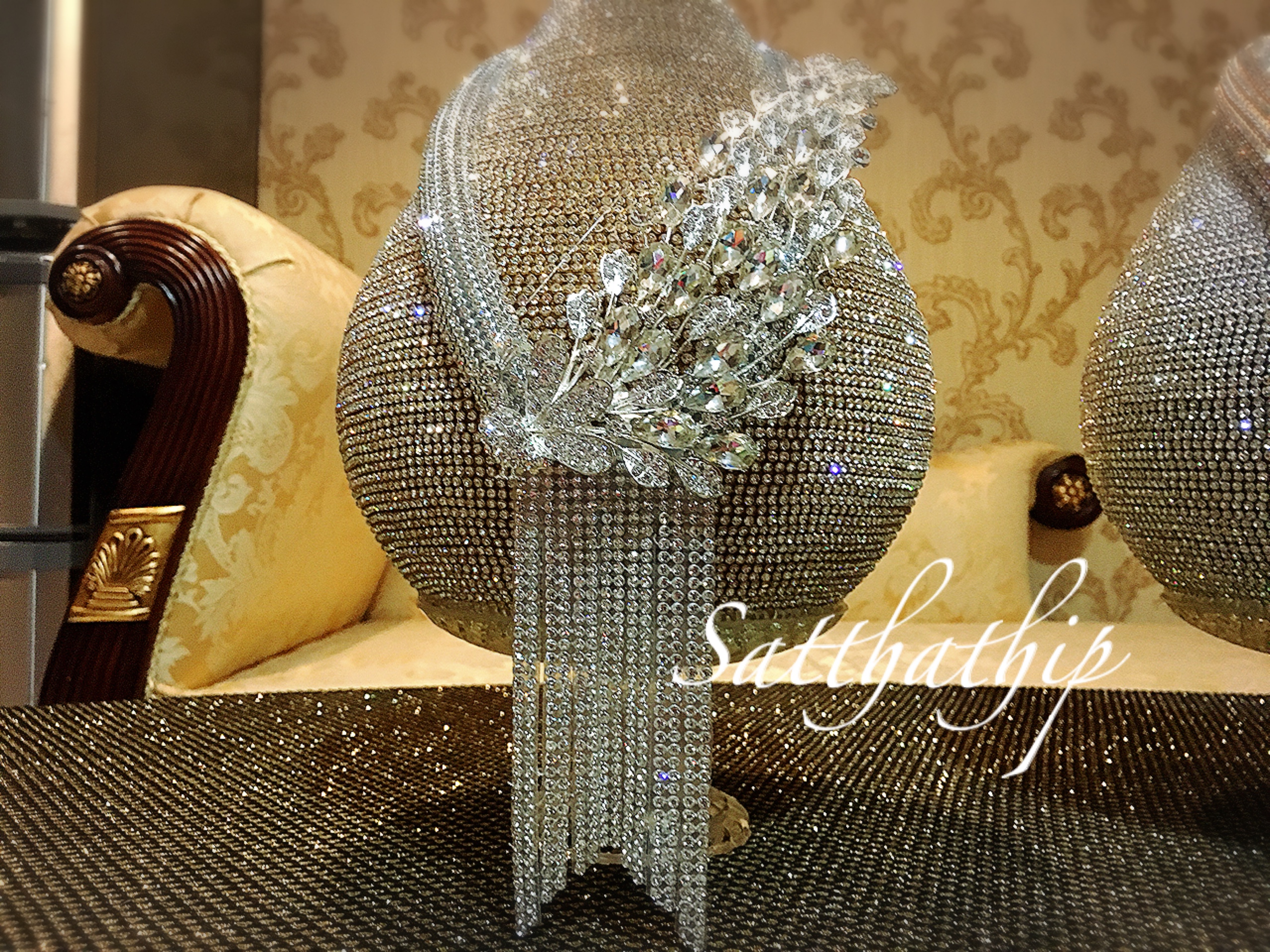 พานพุ่ม - พานพุ่มสักการะ - พานพุ่มเงินทอง - Phan bush