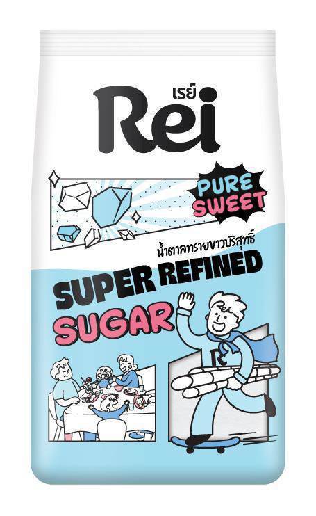 เรย์ น้ำตาลทรายขาวบริสุทธิ์ 1 กก. Rei Super Refined Sugar 1 Kg. (03-9398)