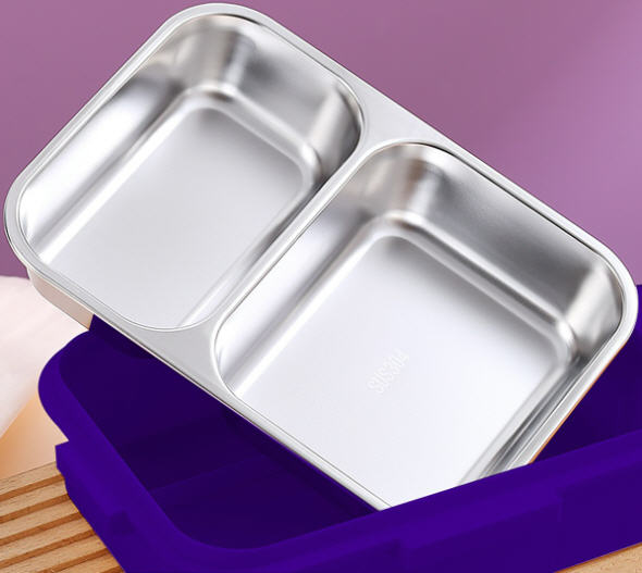 กล่องข้าวสแตนเลส,กล่องข้าวสแตนเลส2-3ช่อง,800ml