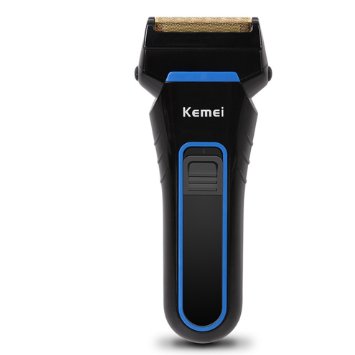Kemei เครื่องโกนหนวดใบมีดสแตนเลสคู่ รุ่น KM-2016 ( สีดำ )