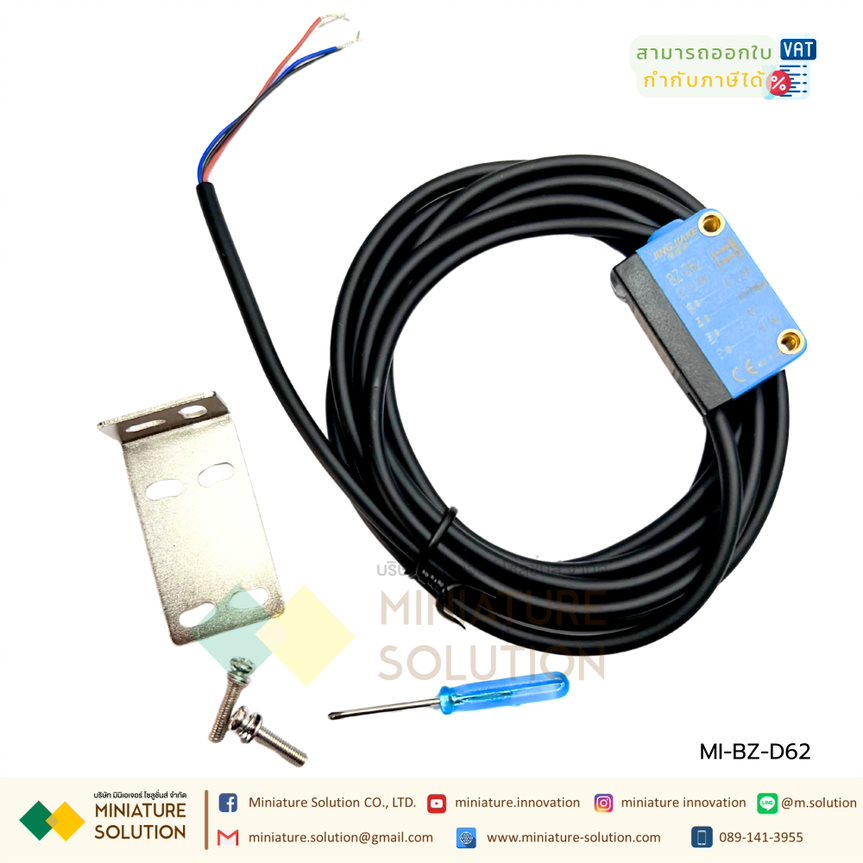 JINGJIAKE BZ-D62 NPN/ BZ-D62 PNP Reflective Photoelectric Sensor Detecting Range 40~600mm, 12~24VDC BZ E3Z-D61 R61 T61 เซนเซอร์ตรวจจับวัตถุ