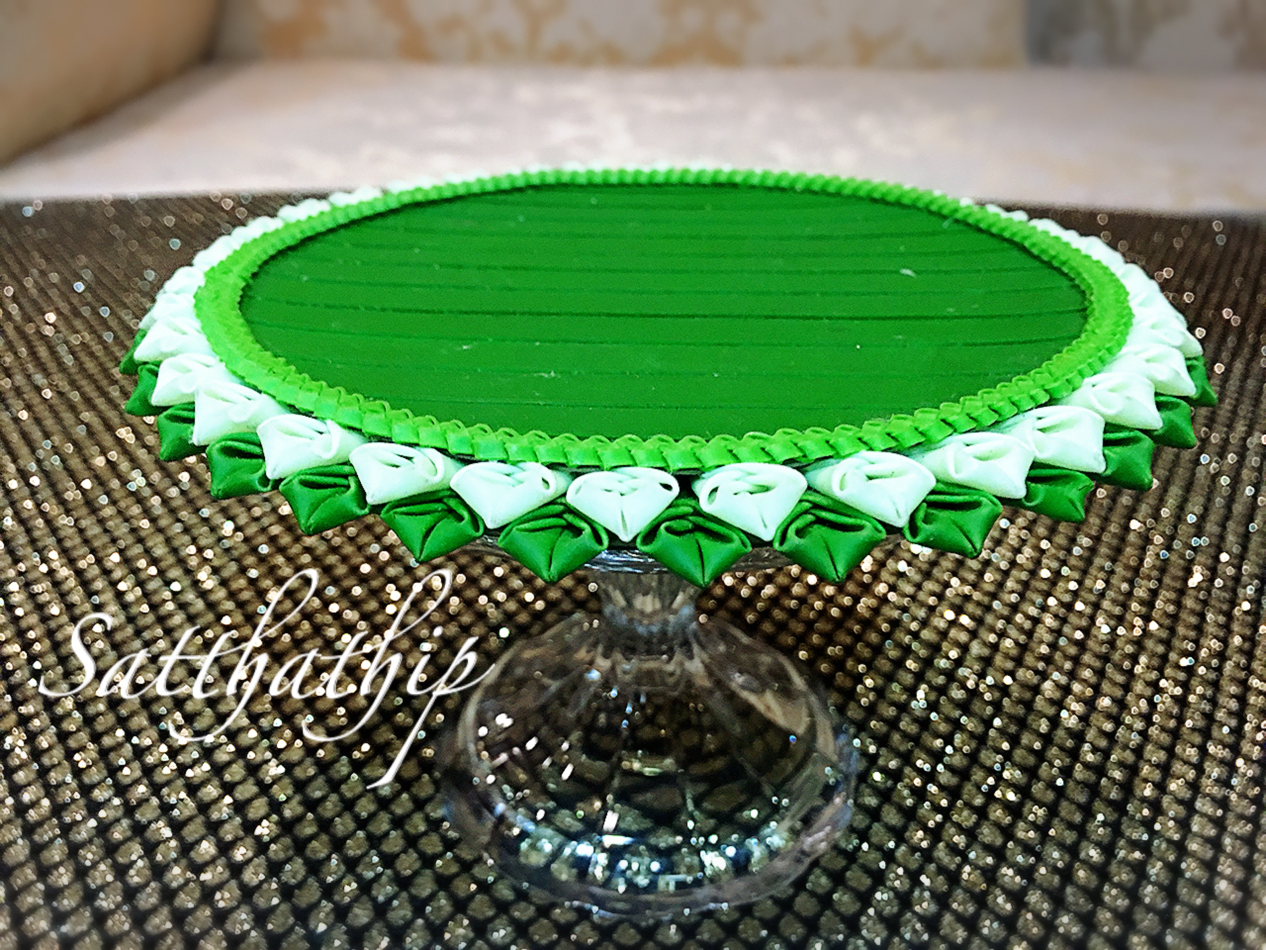 ถาดใบตอง ประดิษฐ์จากดิน - พานใบตอง - Tray