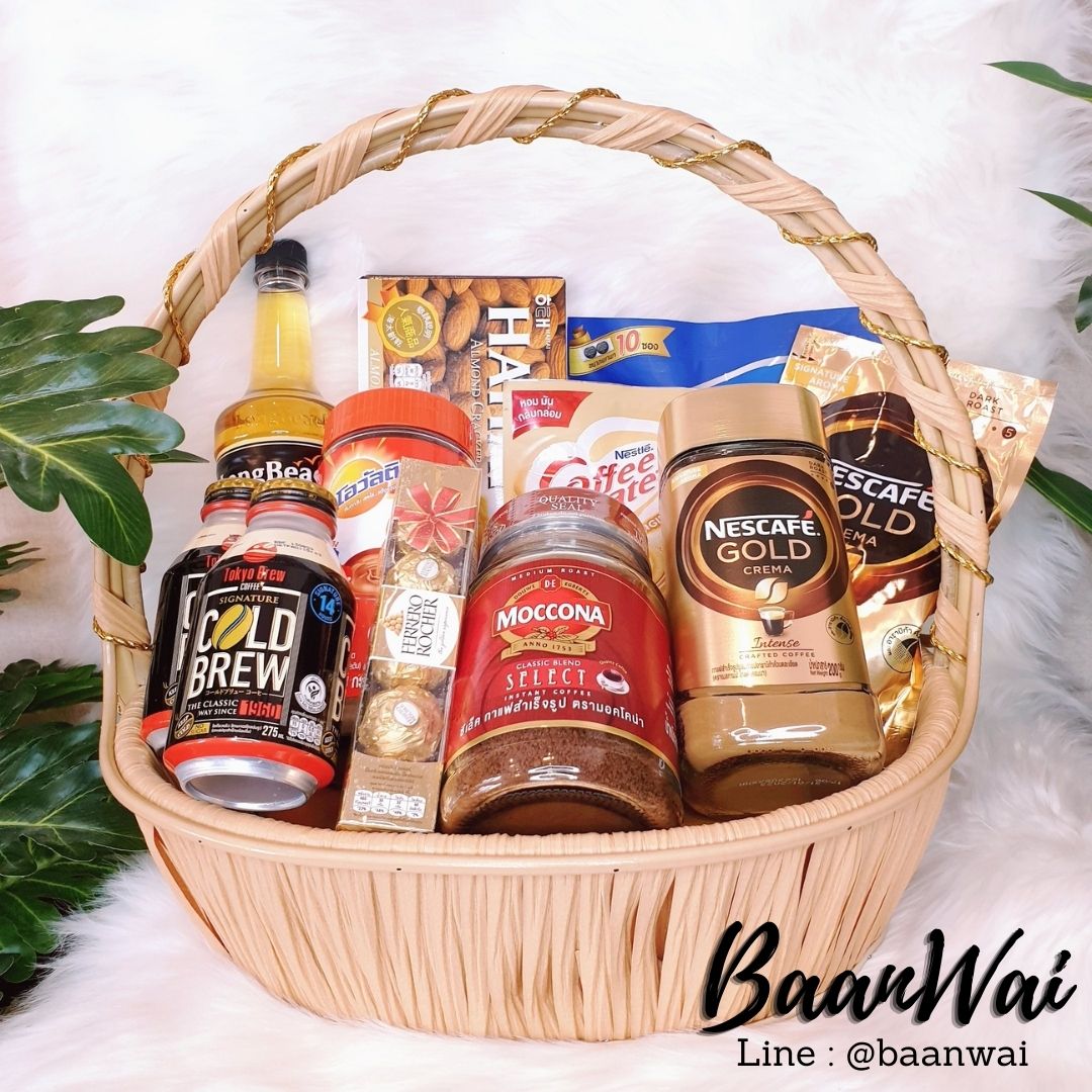 กระเช้าหวาย Code-003 ทรงรี