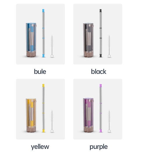 หลอดพับได้,หลอดพกพา,ชุดหลอดสแตนเลส