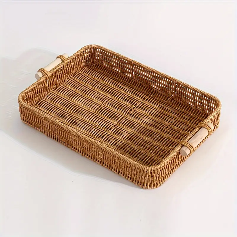 ตะกร้าทอมือ สี่เหลี่ยมผืนผ้า 19 x29 cm. Rectangle Basket 19 x 29 cm. (12-8647)