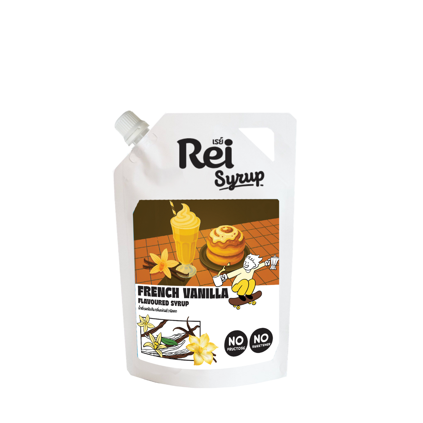 เรย์ น้ำเชื่อมกลิ่น เฟรนซ์ วานิลา Rei French Vanilla Flavored Syrup 450 ml.(05-9358)