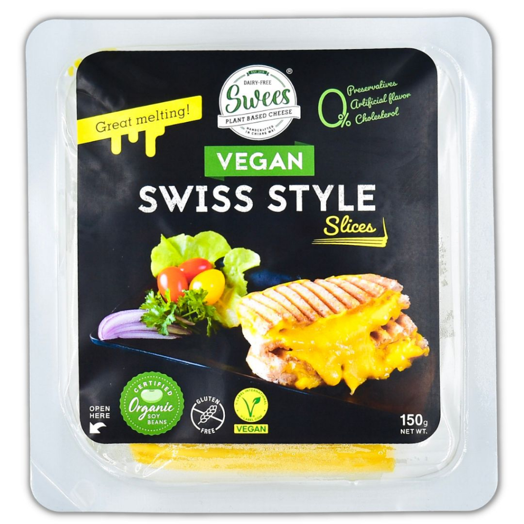 Swees Swiss Style Vegan Cheese Slices 150 g. (chilled) (02-8788)