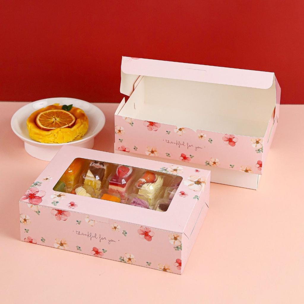 กล่องทรงแบน ลาย Mini Flower ขนาด 15 x 22 x 6.2 ซม. ห่อ 20 ใบ (09-9028)