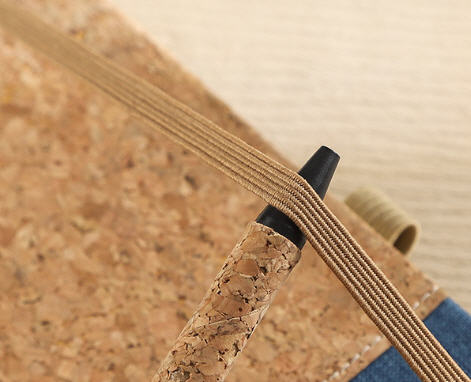 ชุดสมุดโน้ต+ปากกา+กล่อง,สมุดไดอารี่ปกไม้ก๊อก,สมุดโน้ตปกไม้ก๊อก,A5