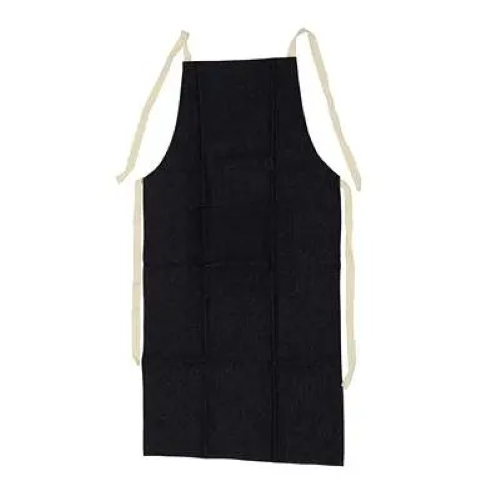 ผ้ากันเปื้อนโทเร สาย Cotton คล้องคอ / ผ้ากันเปื้อน TC น้ำเงิน