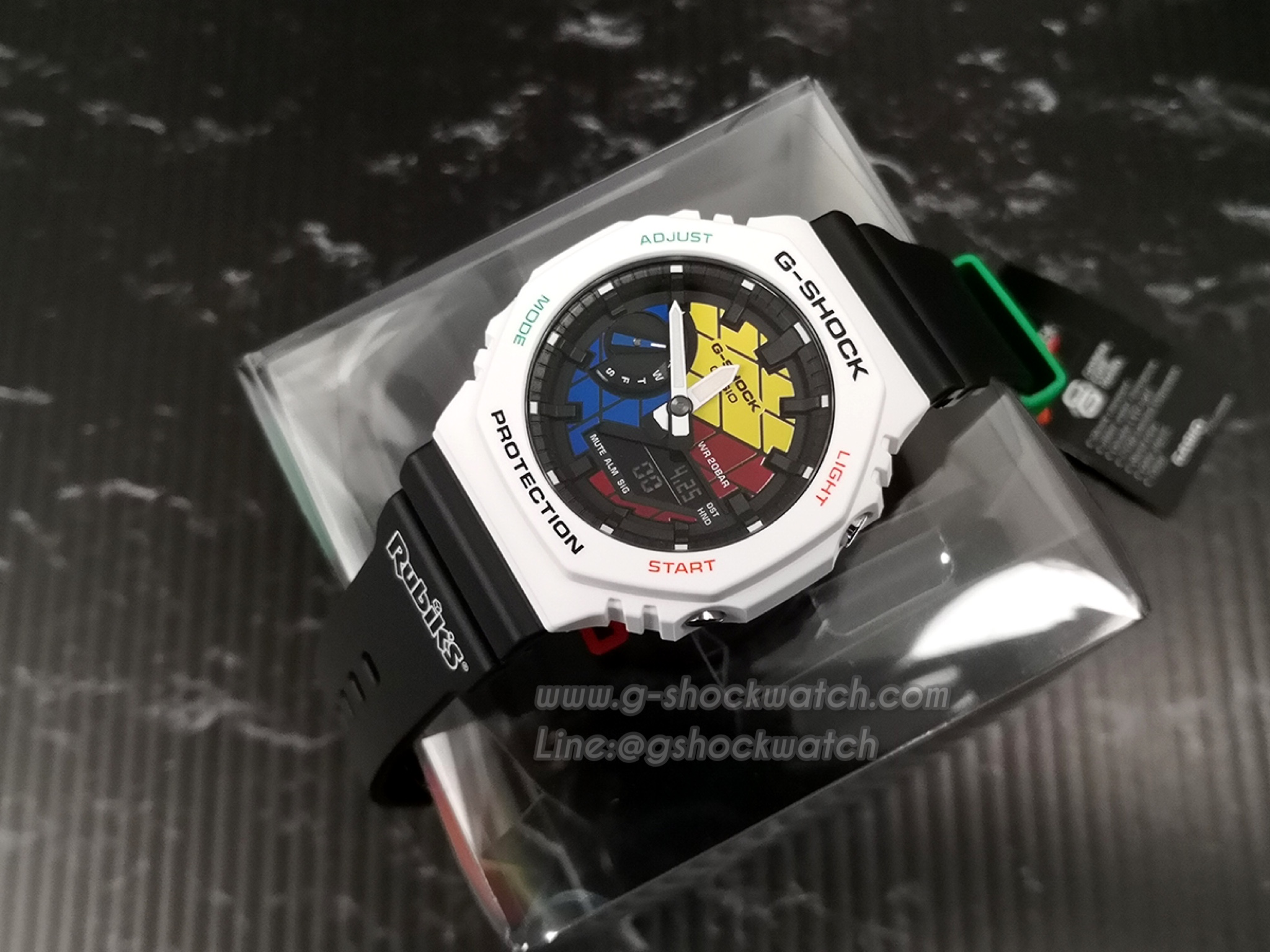 CASIO G-SHOCK นาฬิกาข้อมือ นาฬิกากันน้ำ นาฬิกาของแท้ ประกันศูนย์ CMG 1 ปี รุ่น GAE-2100RC-1A