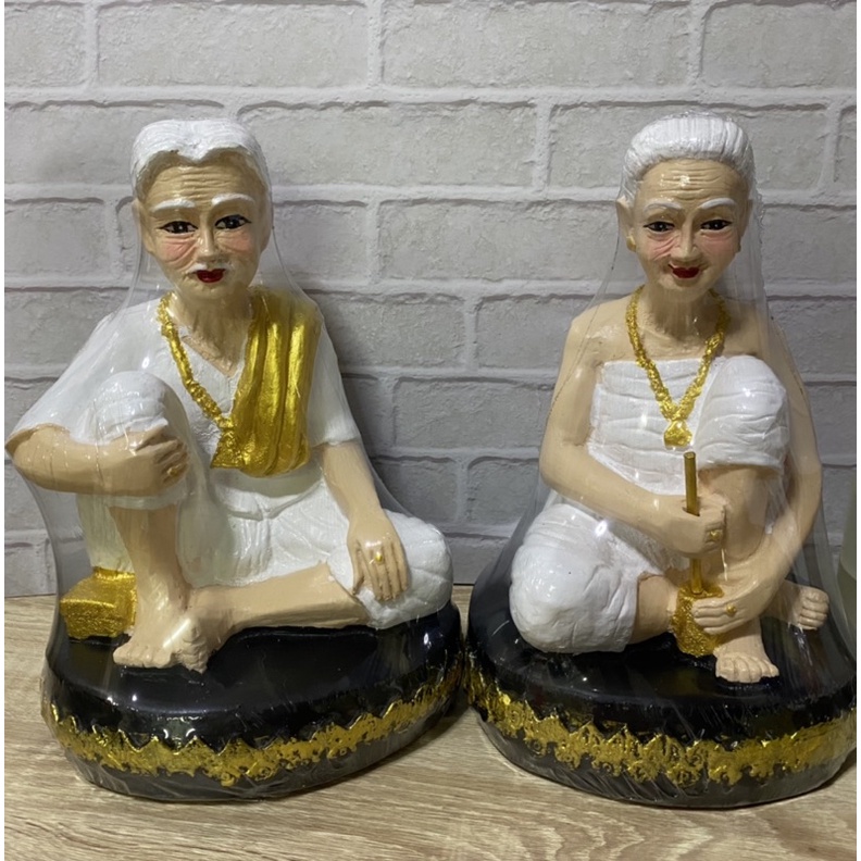 ตายาย ของตั้งศาลพระภูมิ ขนาดใหญ่ องค์พ่นสี สูง12นิ้ว ราคาต่อองค์นะคะ อ่านให้หมดค่ะ องค์ใหญ่