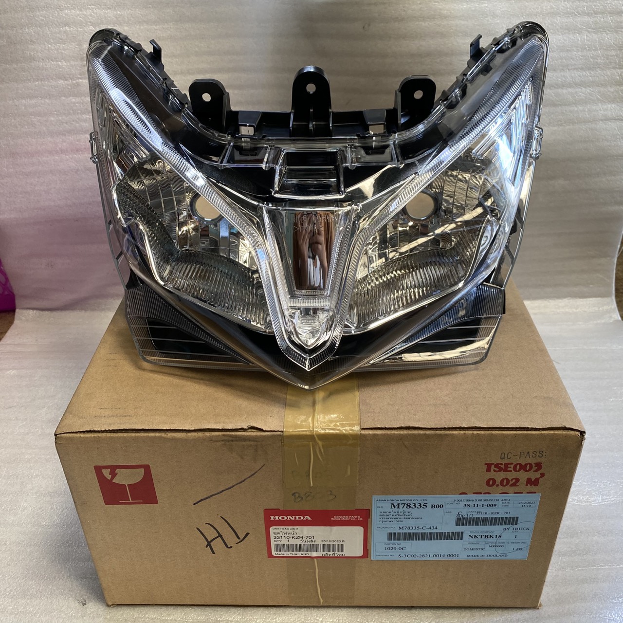 33110-KZR-701 ชุดไฟหน้า CLICK125i 2012-2014 อะไหล่แท้ HONDA