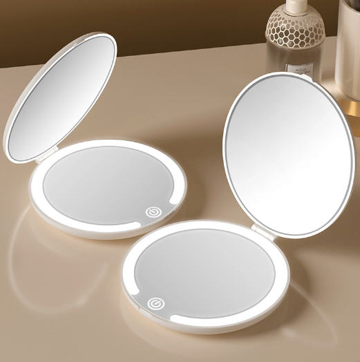 กระจกกลม,กระจก,กระจกสกรีนโลโก้,ของแจก,กระจกกลมไฟLED,กระจกLED