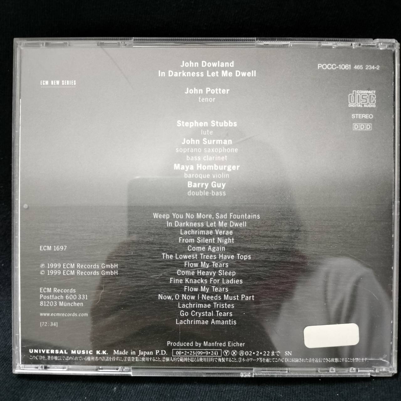 John Dowland – In Darkness Let Me Dwell / JAPAN / ค่าย ECM / แผ่นดี / มี Obi