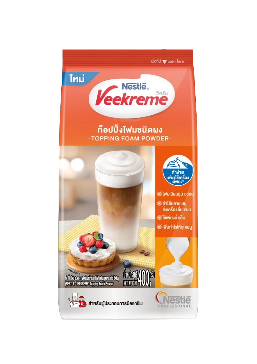 เนสท์เล่ วีครีม ท็อปปิ้งโฟมชนิดผง Nestle Veekreme Topping Foam Powder 400 g. (05-9180)