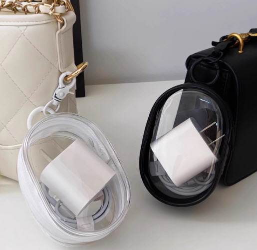 กล่องเก็บสายชาร์จ,กระเป๋าPVCใส,กระเป๋าPVCขนาดเล็ก,กระเป๋าพกพาพร้อมที่ห้อย,ราคาถูก