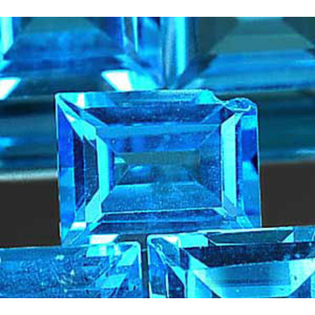 โทแพซพลอยสีฟ้า (Swiss BlueTopaz) 3.06 กะรัต 5 ชิ้น