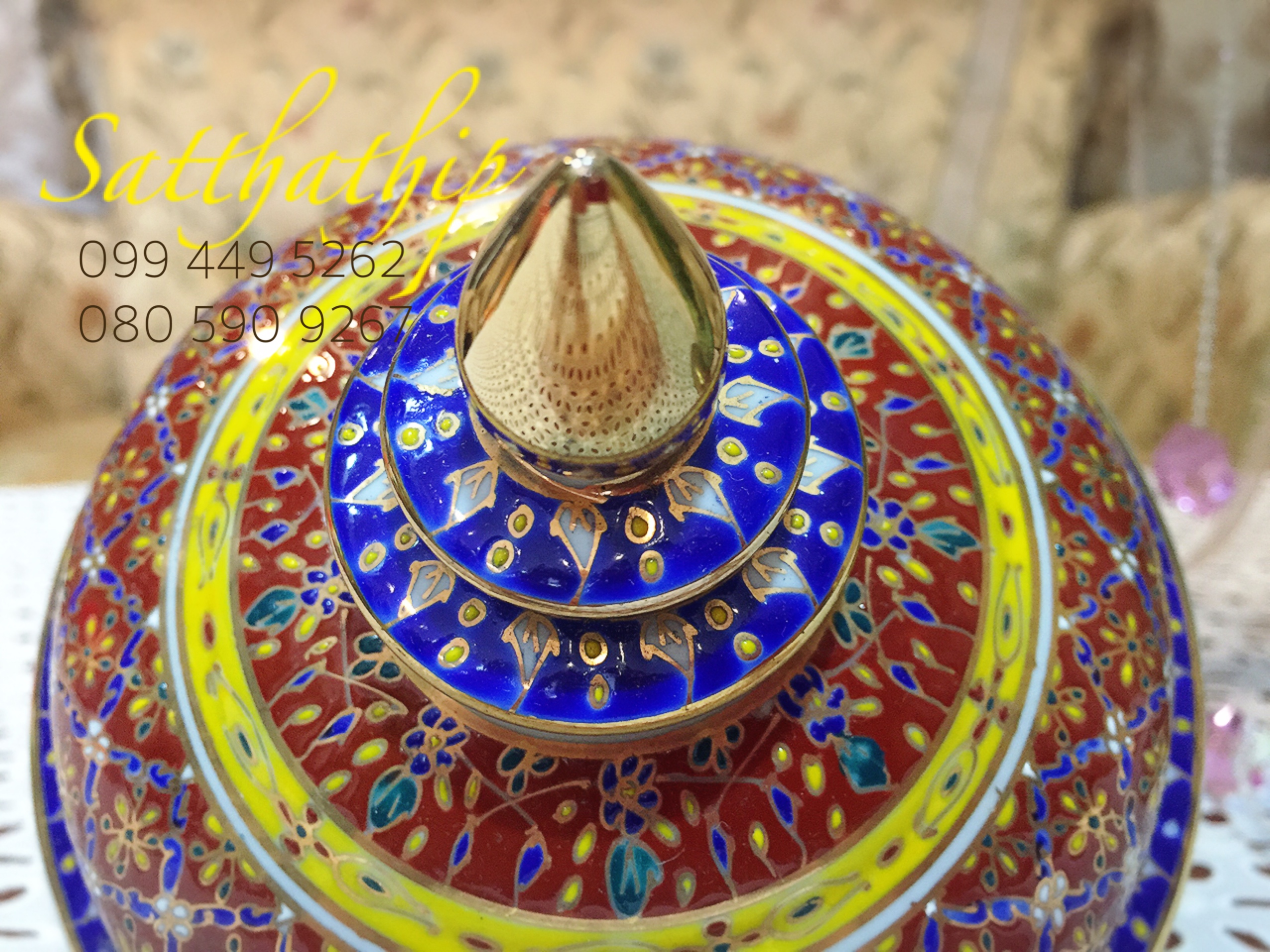 โกศอัฐิ เบญจรงค์ - โถ เบญจรงค์ - โถบรรจุอัฐิ