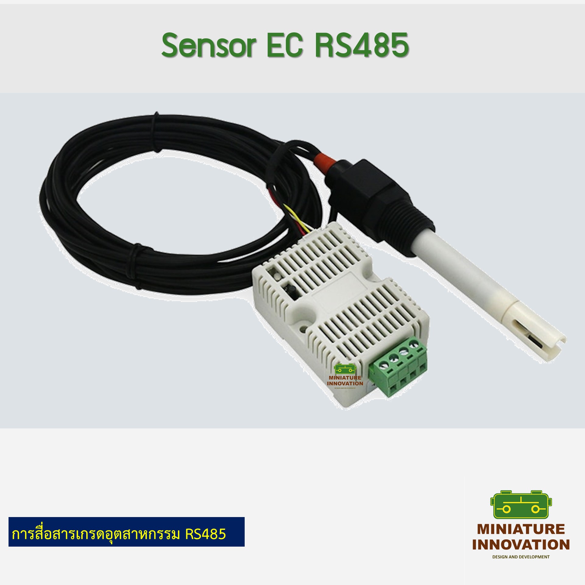EC transmitter RS485 output with Module Modbus 485 เซ็นเซอร์วัดค่า EC (0-4,400us/cm）