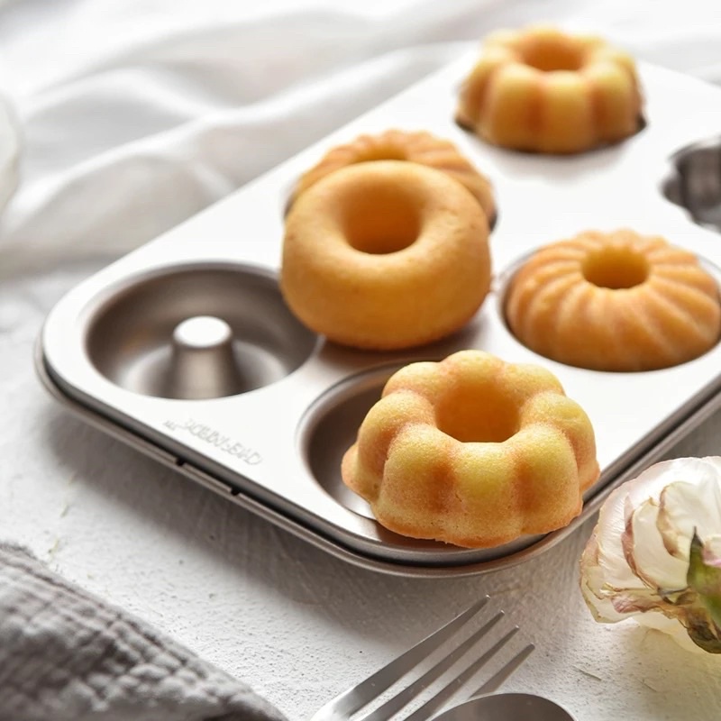 Chef Made WK 9226- 6 cup non stick Donut Pan พิมพ์โดนัท 6 ช่อง (11-8163)