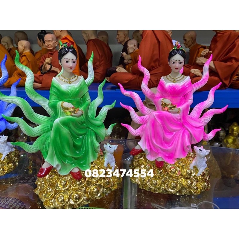 จิ้งจอก9หาง เล่นสีนางพญาจิ้งจอก9หาง เรียกทรัพย์ มหาเสน่ สูง12นิ้ว